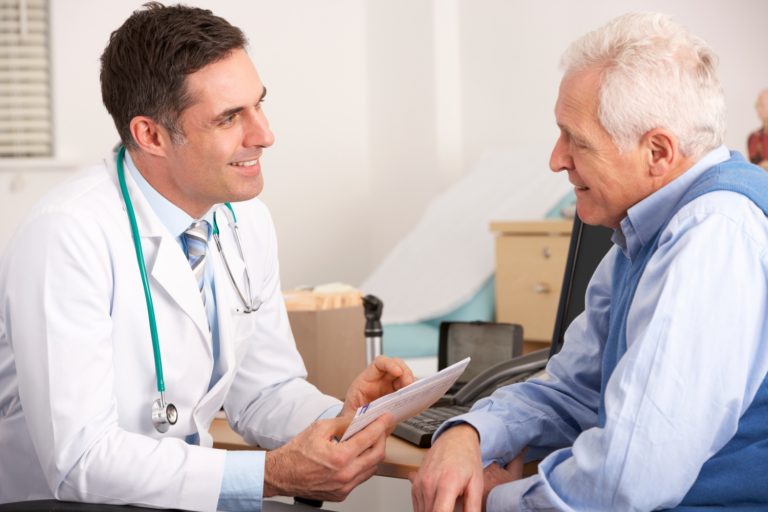 Doctor talking to patient 