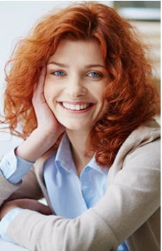 Woman smiling